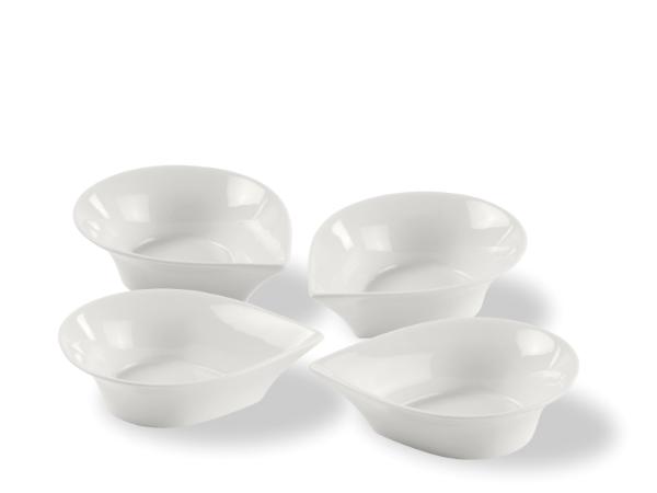 BITZ Blomsterbergs Dropshaped bowl 13 cm 4 pcs White