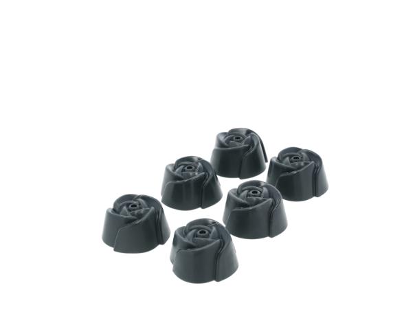 BITZ Blomsterbergs Rose Muffin Mould Dia. 7 X 3.5 Cm 6 Pcs Grey