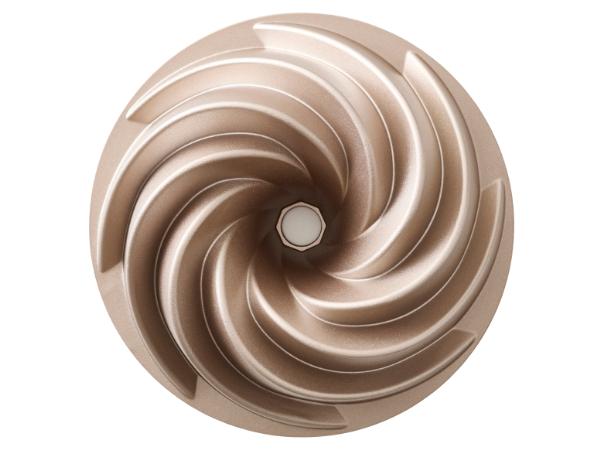 BITZ Blomsterbergs Swirl Bundt Pan Dia 24 X 9 Cm Rose Gold