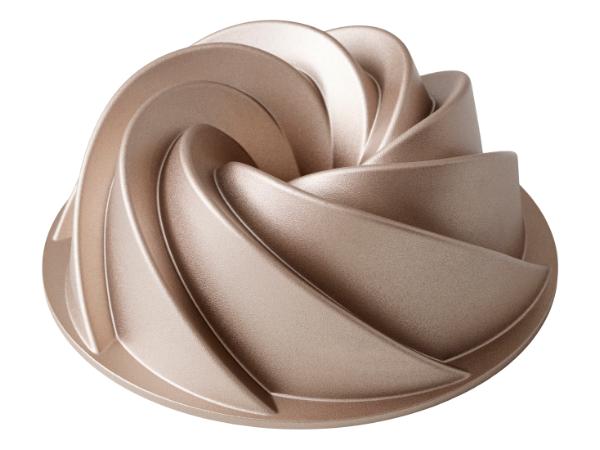 BITZ Blomsterbergs Swirl Bundt pan Dia 24 x 9 cm Rose gold