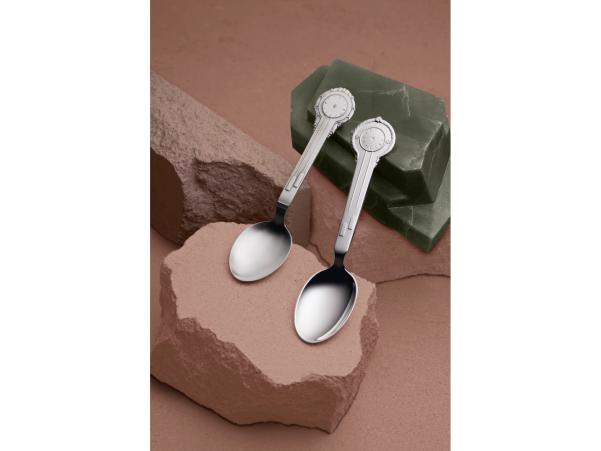 BITZ Gense Christening Spoon Clock With Flowers 15.5 Cm 830