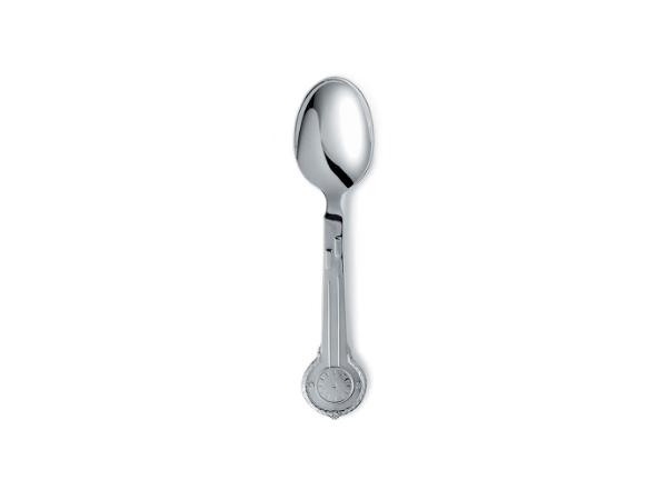 BITZ Gense Christening Spoon Clock With Flowers 15.5 Cm 830