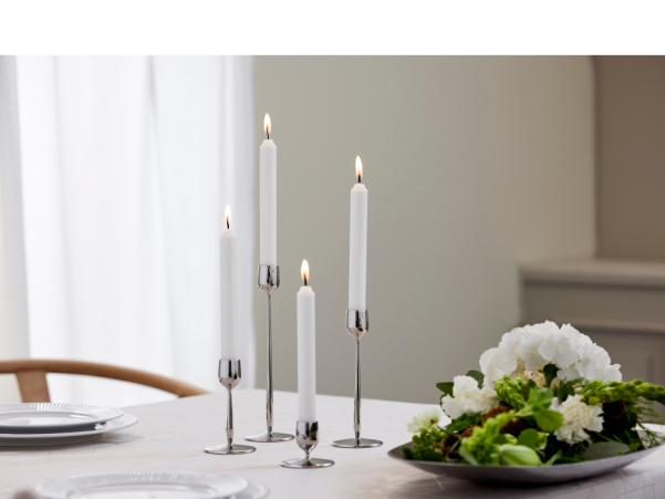 BITZ Gense Dorotea Candlestick Dia 7 X 23 5 Cm Polished Steel