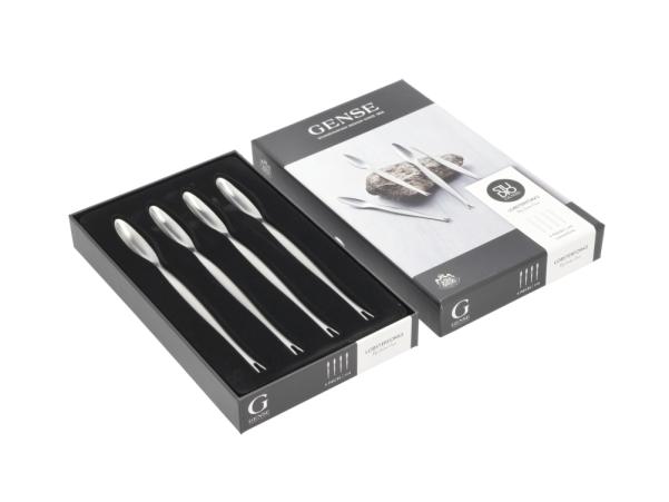 BITZ Gense Focus Steel Lobster Fork 20.6 Cm 4 Pcs Matte Steel