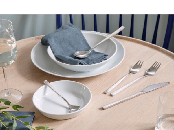 BITZ Gense Fuga Lunch Fork 17 5 Cm Matte/Polished Steel
