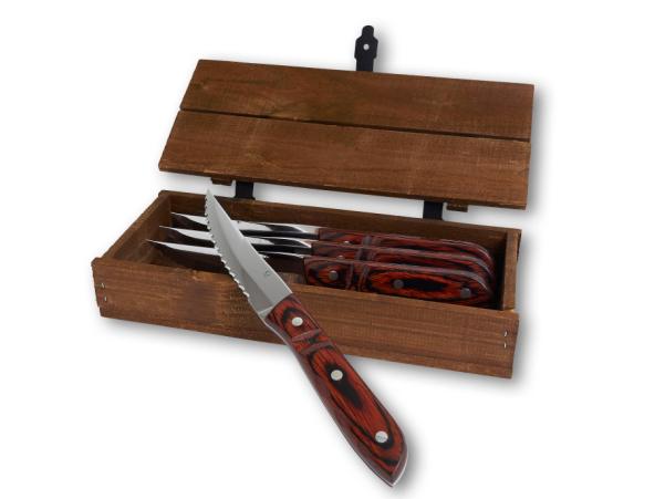 BITZ Gense Old Farmer Classic Steak Knife XL 23 5 Cm 4 Pcs Wood/Steel