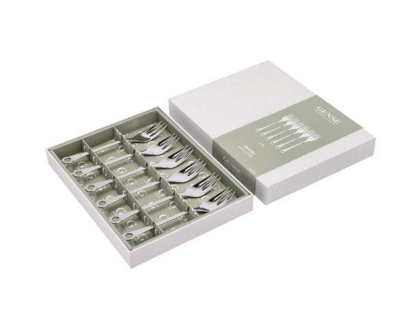 BITZ Gense Pantry Cake Fork 16 Cm 6 Pcs Matte/Polished Steel