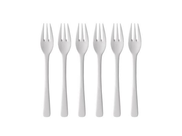 BITZ Gense Steel Line Cake Fork 16 Cm 6 Pcs Polished Steel