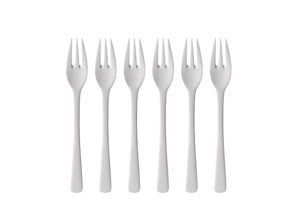 BITZ Gense Steel Line Cake Fork 16 Cm 6 Pcs Polished Steel