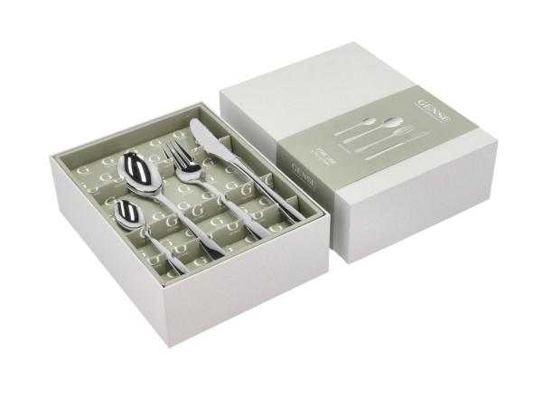 BITZ Gense Steel Line Cutlery Set 16 Parts Polished Steel