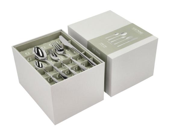 BITZ Gense Steel Line Cutlery Set 60 Parts Polished Steel