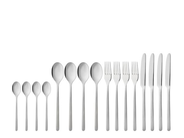 BITZ Gense Still Cutlery Set 16 Parts Matte/Polished Steel