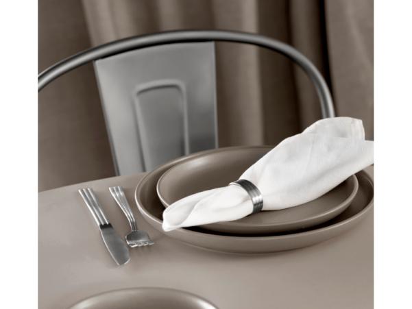 BITZ Gense Thebe Napkin Ring Dia 4 3 X 3 2 Cm 4 Pcs Matte Steel