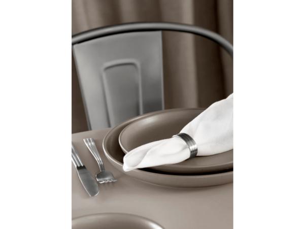 BITZ Gense Thebe Napkin Ring Dia 4 3 X 3 2 Cm 4 Pcs Matte Steel