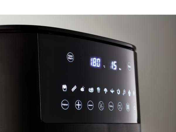 BITZ HOLM Air Fryer With Viewing Window 6 5 Liter 1650 Watt Matte Black
