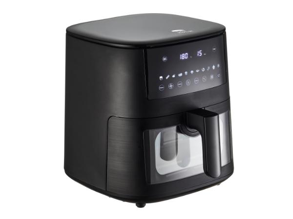 BITZ HOLM Air fryer with viewing window 6 5 liter 1650 watt Matte black