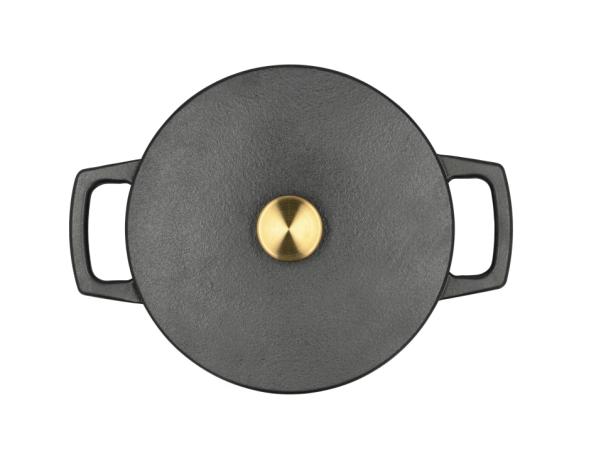 BITZ HOLM Cast Iron Pot Dia 22 5 X 11 Cm 3 6 Liter Black