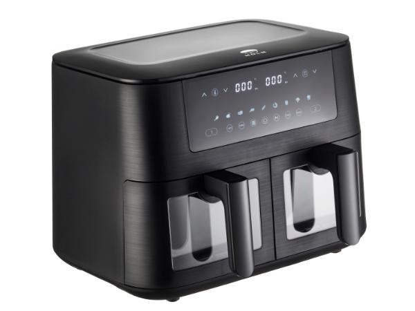 BITZ HOLM Dual air fryer 9 liter 2800 watt Matte black