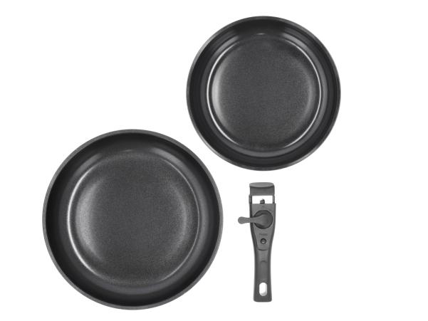 BITZ HOLM Fryingpan Set Removable Handle Dia 24+28 Cm Black