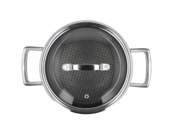 BITZ HOLM Hybrid 3ply Cookware Set W Lid 6 Parts Silver Metallic
