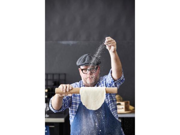 BITZ HOLM Pizza Rolling Pin Dia 5 X 50 Cm Acacia Wood