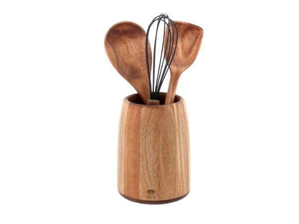 BITZ HOLM Utensil Holder Dia 13 X 17 Cm Acacia Wood