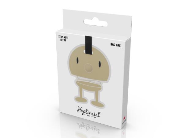 BITZ Hoptimist Bag Tag Hoptimist 10.5 X 8 X 0.7 Cm Latte