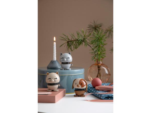 BITZ Hoptimist Cat Hoptimist 5.5 X 5.9 X 7.3 Cm Light Grey