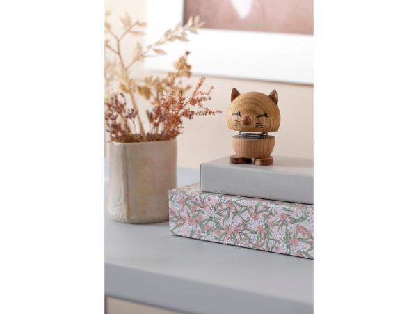 BITZ Hoptimist Cat Hoptimist 5.5 X 5.9 X 7.3 Cm Oak
