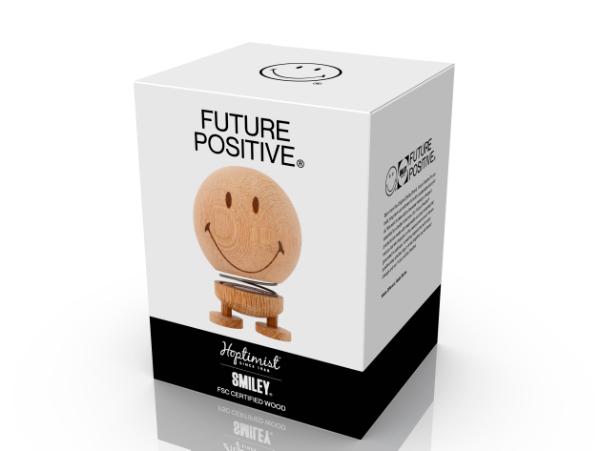 BITZ Hoptimist Smiley Hoptimist 7.4 X 8.3 X 9.5 Cm M Raw Oak