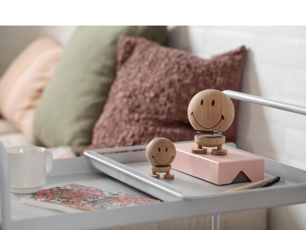 BITZ Hoptimist Smiley Hoptimist 7.4 X 8.3 X 9.5 Cm M Raw Oak