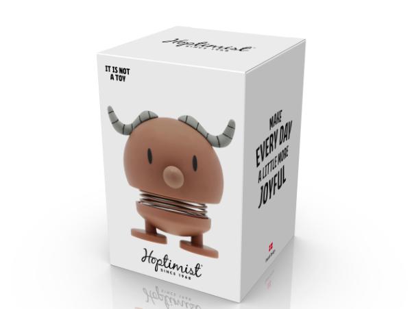 BITZ Hoptimist Soft Buffalo Hoptimist 4.5 X 5.8 X 7.6 Cm S Brown