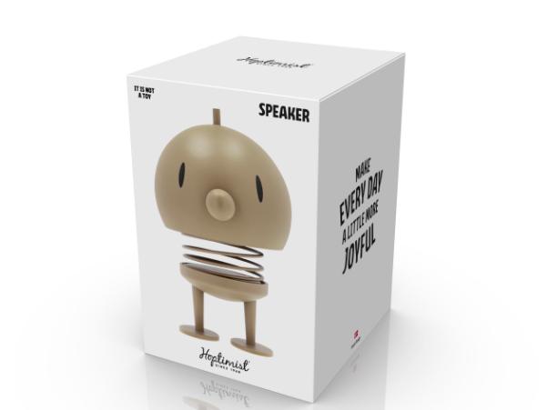 BITZ Hoptimist Soft Bumble Speaker 10 X 10 X 15 Cm L Soft Latte