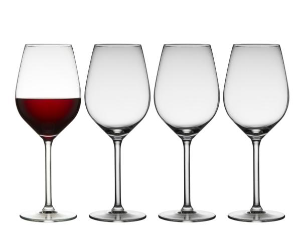 BITZ Lyngby Glas Juvel Red wine glass 50 cl 4 pcs Clear
