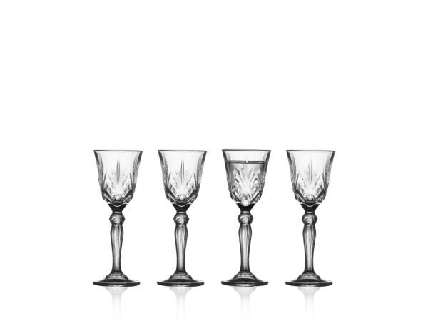 BITZ Lyngby Glas Krystal Melodia Aquavit glass 5 cl 4 pcs