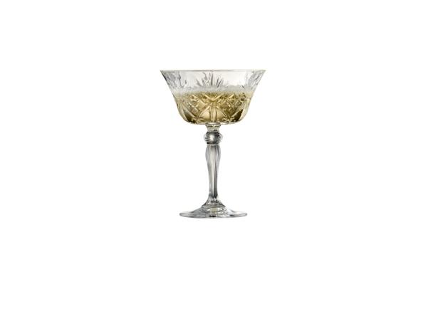 BITZ Lyngby Glas Krystal Melodia Champagne Coupe 26 Cl 4 Pcs
