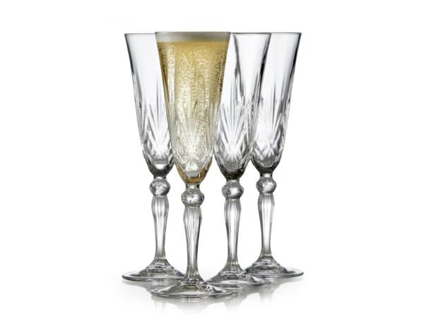 BITZ Lyngby Glas Krystal Melodia Champagne glass 16 cl 4 pcs