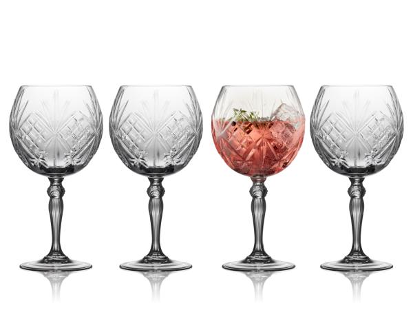 BITZ Lyngby Glas Krystal Melodia Gin & tonic glass 65 cl 4 pcs