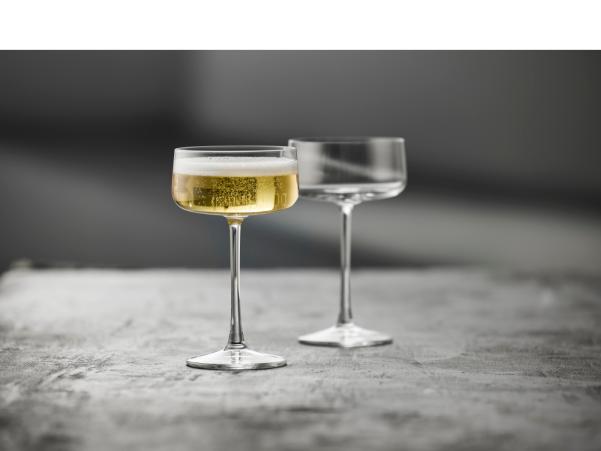 BITZ Lyngby Glas Krystal Zero Champagne Bowl 26 Cl 4 Pcs