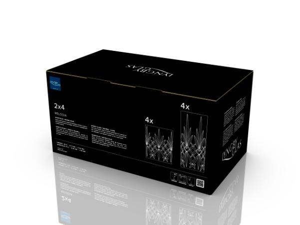 BITZ Lyngby Glas Melodia Whisky Glass/Highball 8 Parts