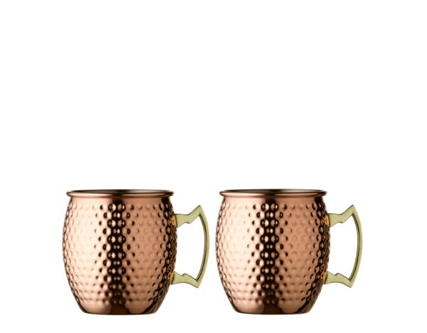 BITZ Lyngby Glas Moscow Mule mug 55 cl 2 pcs. Copper