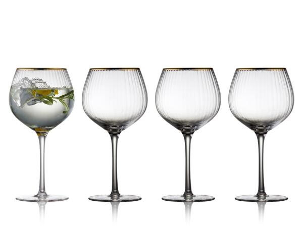 BITZ Lyngby Glas Palermo Gold Gin glass 65 cl 4 pcs