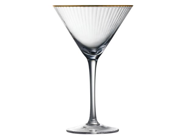 BITZ Lyngby Glas Palermo Gold Martini Glass 25 Cl 4 Pcs