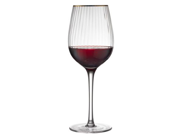 BITZ Lyngby Glas Palermo Gold Red Wine Glass 40 Cl 4 Pcs