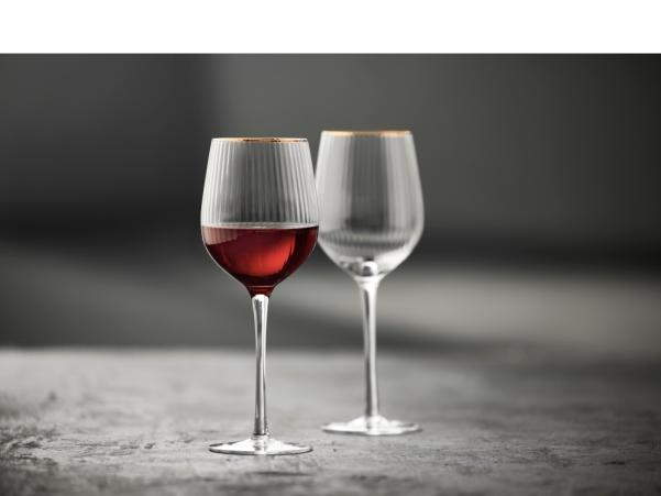 BITZ Lyngby Glas Palermo Gold Red Wine Glass 40 Cl 4 Pcs