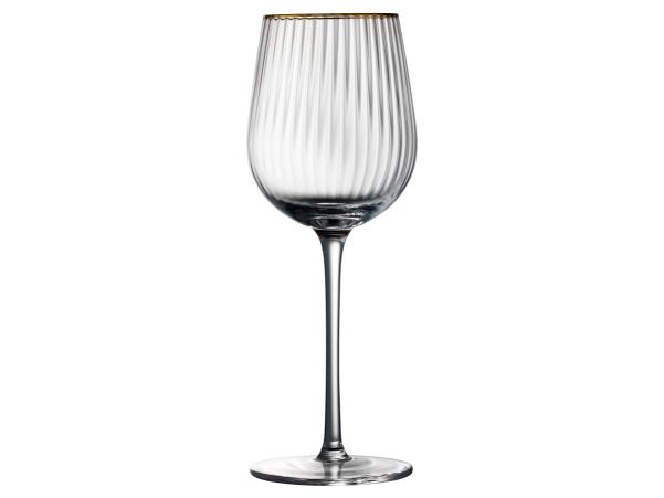 BITZ Lyngby Glas Palermo Gold White Wine Glass 30 Cl 4 Pcs