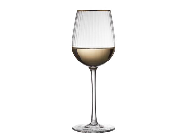 BITZ Lyngby Glas Palermo Gold White Wine Glass 30 Cl 4 Pcs