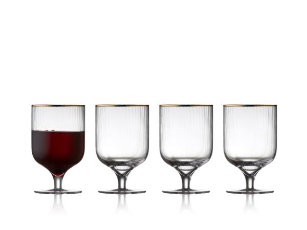 BITZ Lyngby Glas Palermo Gold Wine glass 30 cl 4 pcs