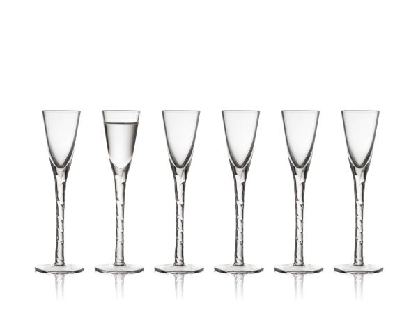 BITZ Lyngby Glas Paris Aquavit Glass 2.5 Cl 6 Pcs Clear