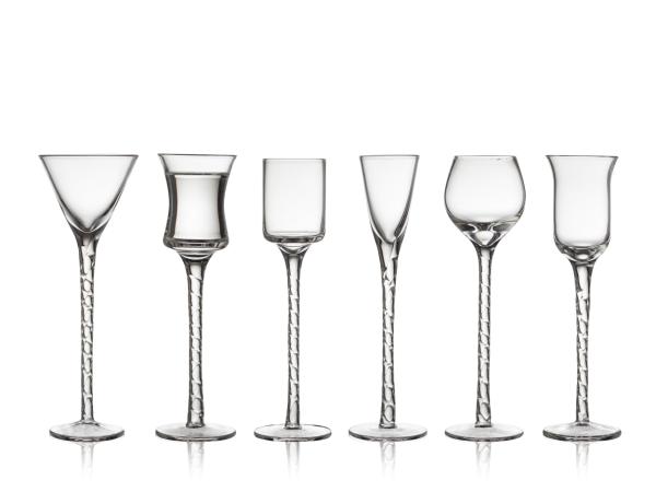 BITZ Lyngby Glas Rom Aquavit glass 18 cm 6 pcs Clear